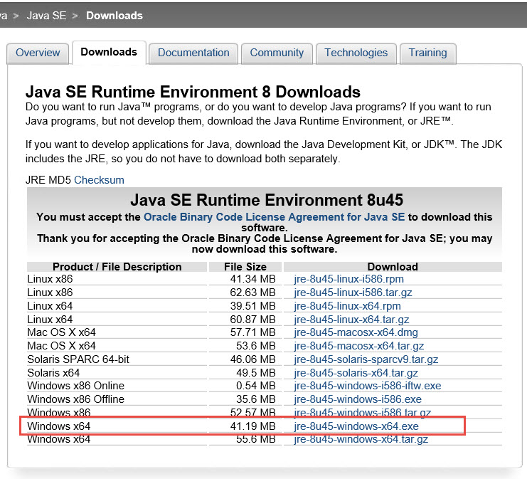 Java Runtime Environment Se 7