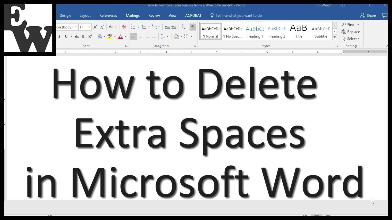 How To Remove Extra Spaces In Word